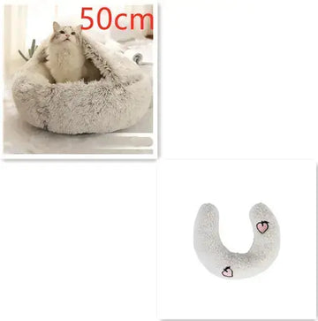 2 In 1 Dog And Cat Bed Pet Winter Bed Round Plush Warm Bed House Soft Long Plush Pets Bed Pet Products Meifu Market