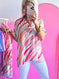 color blocking half sleeve top | polyester cotton blend | breathable fabric | ultrasonic cleaning