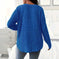 brushed cotton fabric | oversized fit t-shirt | long sleeve v-neck | energy saving