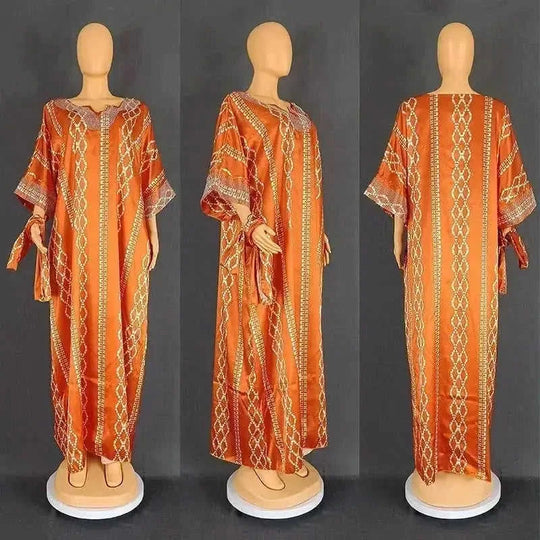 satin maxi dress set | rhinestone embellished robe | loose fit lounge dress | ultrasonic cleaning