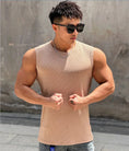 quick-dry fabric workout vest | breathable sleeveless training top | mens striped running tank top | ultrasonic cleaning