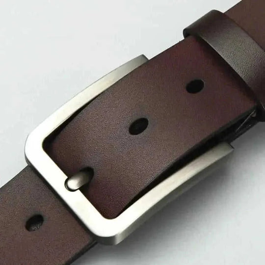 genuine cowhide leather belt | 15 inch wide mens belt | brass pin buckle belt | energy saving