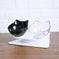 Non Slip Double Cat Bowl With Raised Stand Pet Food Cat Feeder Protect Cervical Vertebra Dog Bowl Transparent Pet Products...