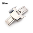 stainless-steel butterfly clasp | leather strap replacement | durable metal buckle | ultrasonic cleaning