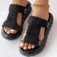 Platform Sandals Summer Braided Knit Hollow Open Toe Slipper Sandals - Anklet Not Included Meifu Market