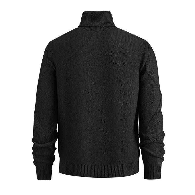 slim-fit turtleneck sweater | merino wool turtleneck | thermal knit sweater | energy saving