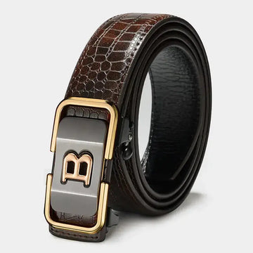 Automatic Buckle Genuine Leather Belt For Middle-aged And Young People meifu market