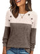 brushed cotton long sleeve top | round neck striped shirt | casual office wear | energy saving