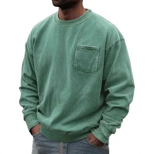 Men's Pullover Round Neck Long Sleeves Sweater Meifu Market