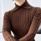All-matching Slim Fit Fashion Tops - close-up detail (material: viscose | color: gray, black | pattern: check | style:...