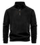 Fashion Personality Stand-collar Zippered Sweatshirt With Fleece Winter Casual Pullover Top Men's Clothing M - available s...