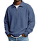 Mens Half-Zip Collared Polo Shirt Top Navy Blue - available style options