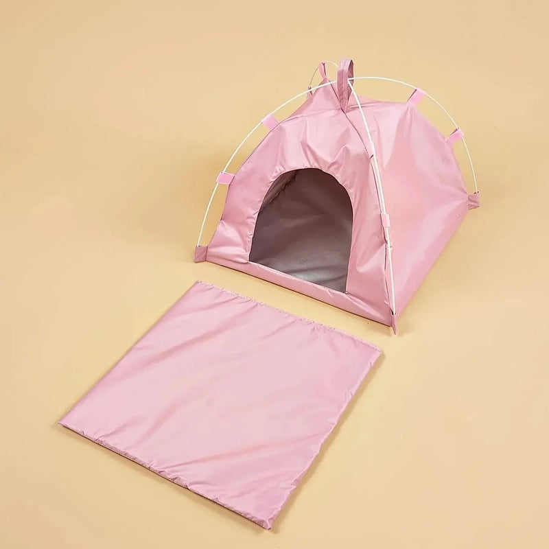 foldable pet tent with mat | waterproof pet tent | portable dog tent | energy saving