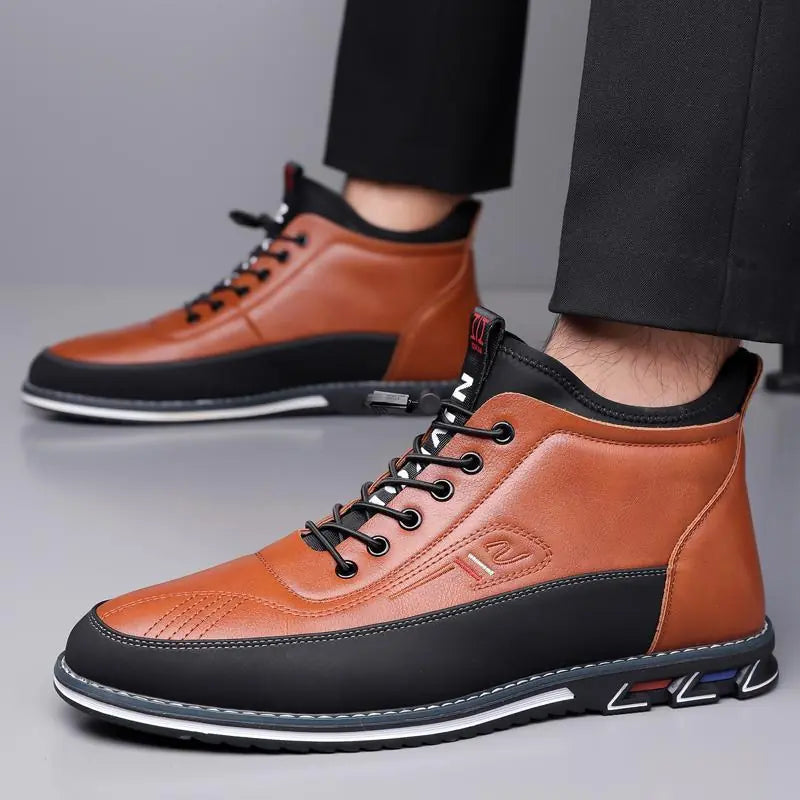 Men's Business Casual Leather Shoes Fathersdaygift Closed Meifu Market