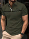 Men's Slim-Fit Printed Lapel Short-Sleeve Polo Shirt S - color variant display