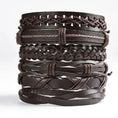 genuine leather bracelet | adjustable woven bracelet | multi-layer charm bracelet | energy saving