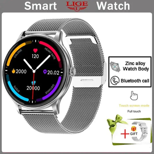 LIGE Ladies Smart Watch Bluetooth Call Watch Sport Fitness Heart Rate Monitor Blood Oxygen Lady Smartwatch For Women IOS Android