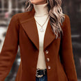 Women's Winter Overcoat Lapel Collar Single Breasted Outerwear Long Pea Coat Meifu Market