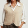 wool blend cardigan | cropped knit sweater | vintage button front | energy saving