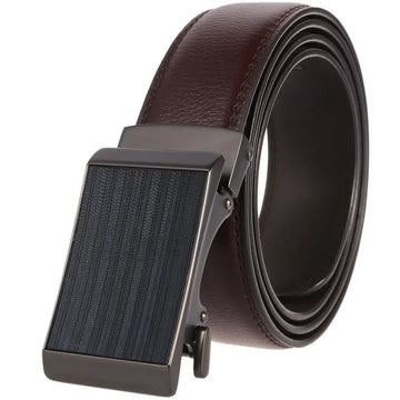 Cowhide Alloy Belt Automatic Buckle Business Casual Belt Men's Pant Belt meifu market