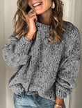 Winter Polka Dot Pullover Knitted Sweater Fashion Solid Color Loose Long Sleeve Top Women's Clothing Meifu Market