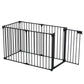 150 Adjustable Safety Gate 6 Panels Play Yard Metal Doorways Fireplace Fence Christmas Tree Fence G Meifu Market