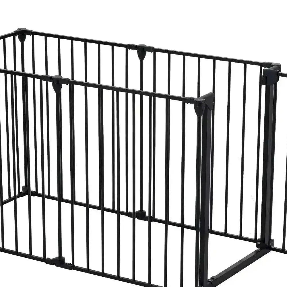 150" Adjustable Safety Gate 6-Panel Pet Play Yard - Metal Fence Meifu Market