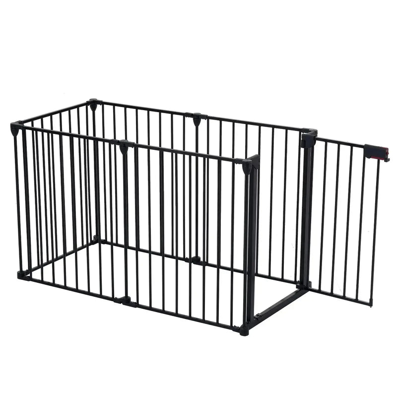 150 Adjustable Safety Gate 6 Panels Play Yard Metal Doorways Fireplace Fence Christmas Tree Fence G Meifu Market