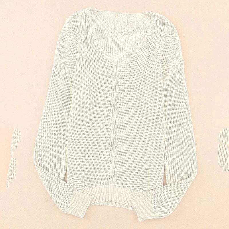 long sleeve womens sweater | autumn slim fit pullover | threaded sweater for women | energy saving