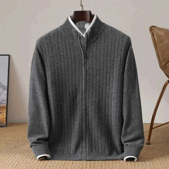 merino wool blend | oversized fit cardigan | chunky knit texture | energy saving