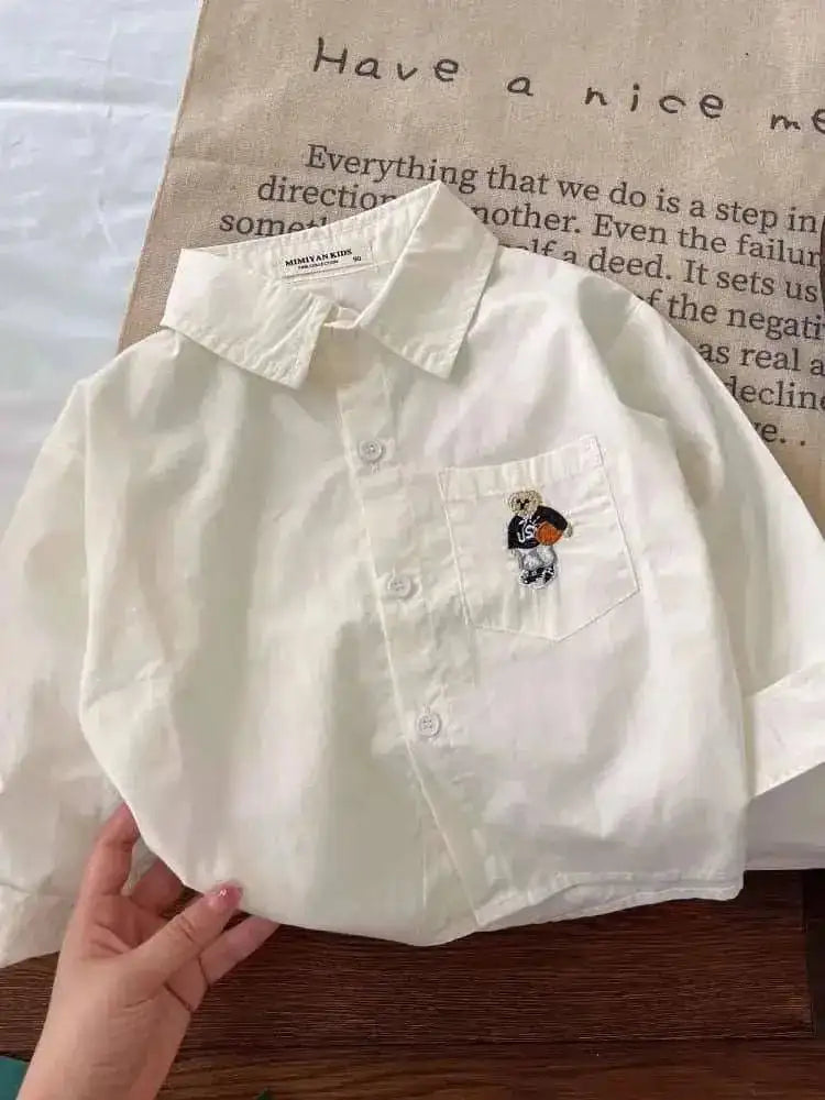 kids cotton long sleeve shirt | autumn childrens clothing | toddler casual wear | energy saving