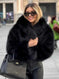 plush sherpa coat for women | long winter coat with lapel | thickened warm jacket | energy saving