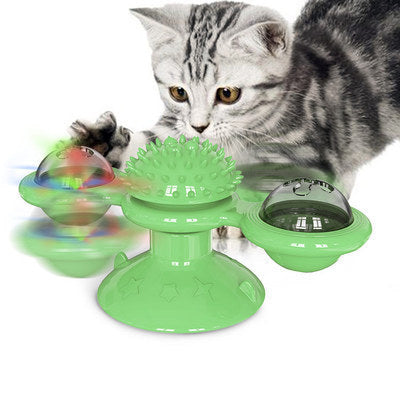 Cat Rotating Windmill Multi-Function Toys Itch Scratching Device Teeth Shining Toy Meifu Market