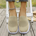 Large Size Mesh Breathable Flat Solid Color Casual Flyknit Pumps Meifu Market