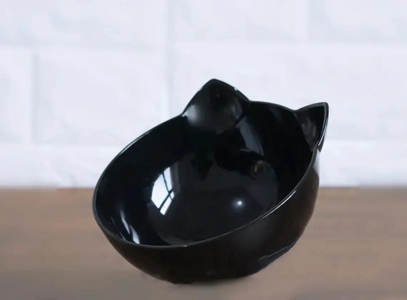 New Inclined Food Cat Ear Oblique Mouth Transparent Single Pet Bowl Meifu Market