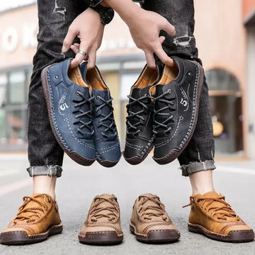 genuine leather shoes | full-grain leather construction | comfortable walking shoes | energy saving