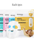 20pcs BIOAQUA Snail Hyaluronic Acid Face Mask skincare Moisturizing Anti Wrinkle Whitening Facial Masks Face Skin Care Products - Meifu Market