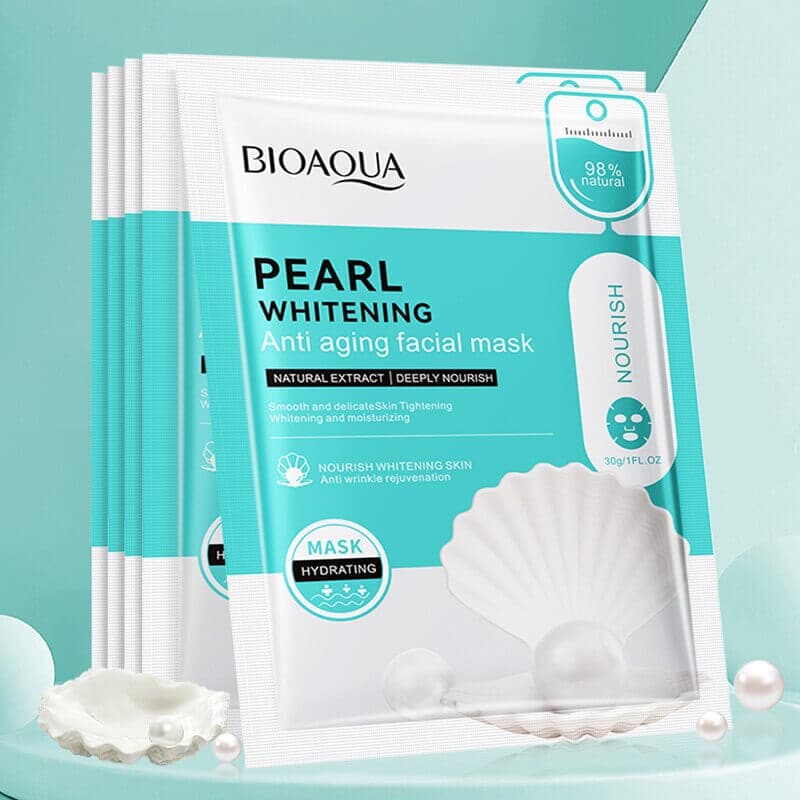 20pcs BIOAQUA Snail Hyaluronic Acid Face Mask skincare Moisturizing Anti Wrinkle Whitening Facial Masks Face Skin Care Products - Meifu Market