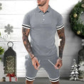 quick-dry fabric short sets | breathable polo shirt outfits | summer casual tracksuits for men | ultrasonic cleaning