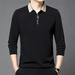 Summer Lapels Short-sleeved T-shirt Men's Skin-friendly Breathable Casual Top