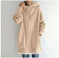 Women's Oversized Hooded Coat - Loose Fit Velvet Sweatshirt S-5XL Meifu Market