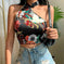 Belly Vest Sexy Exposed Umbilical Slim Sling Black - in use demonstration