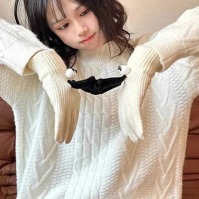 magnetic couple gloves | fleece-lined winter gloves | touchscreen compatible gloves | ultrasonic cleaning