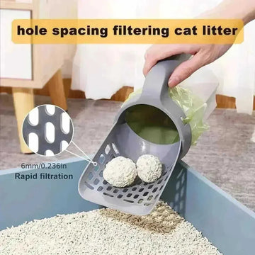 120pcs Dog Poop Bags with Cat Litter Scoop & Dispenser