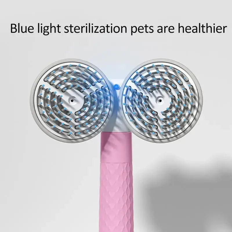 Pet Cat Brush Dog Slicker Brush Double-headed Negative Ion One-button Self Cleaning Dog Cat Hair Removal Pets Products Meifu Market