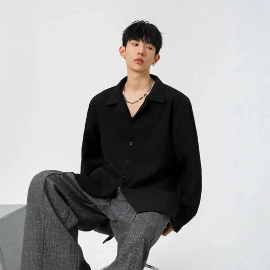 Men's Fashion Brand Jacquard Design Casual Shirt