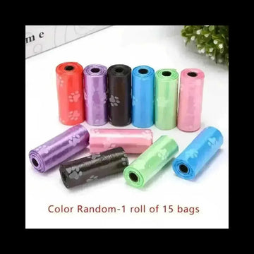 150-600pcs Dog Poop Bags | Cartoon Paw Print Leak-Proof Waste Bags