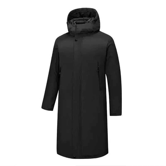 windproof waterproof jacket | heavy cotton shell coat | long outdoor jacket | energy saving