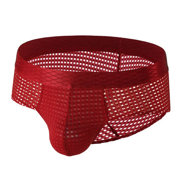Men's Large Mesh Low Waist Wide Belt Briefs Meifu Market