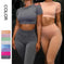 high-waisted yoga leggings | moisture-wicking workout set | seamless fitness apparel | energy saving